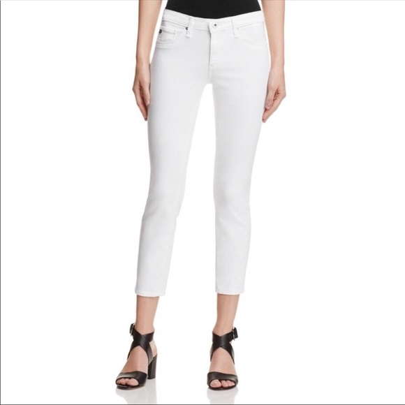 ag white cropped jeans